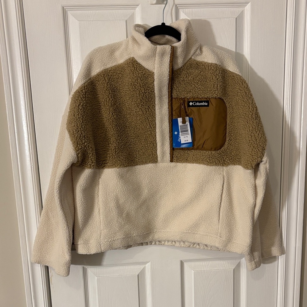 Columbia Women's Tan and Cream Teddy Jacket